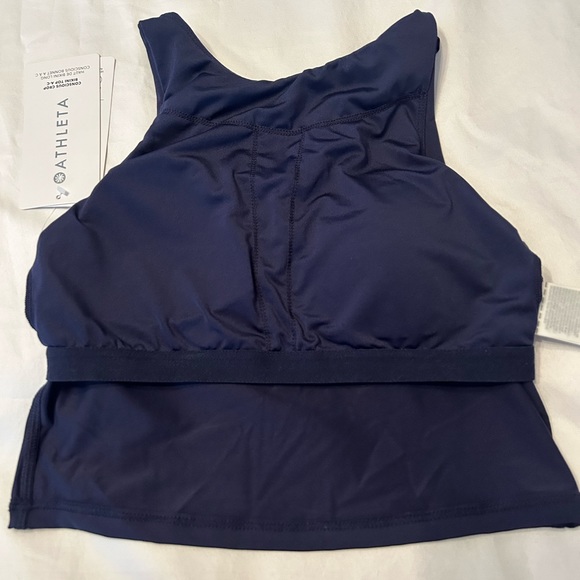 Athleta Conscious Crop Bikini Top A-C Size XS Blue NWT - Picture 8 of 9